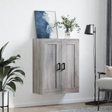 Wall Mounted Cabinet Grey Sonoma 69.5x34x90 cm Engineered Wood 830386