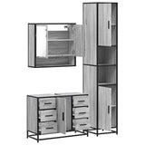 3 Piece Bathroom Furniture Set Grey Sonoma Engineered Wood 3301113