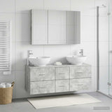 Bathroom Furniture Set 4 pcs Concrete Grey 3406986