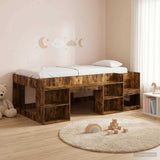 Kids'Bed Frame with Storage Smoked Oak 90 x 200 cm 3422607