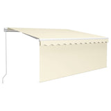 Manual Retractable Awning with Blind&LED 3.5x2.5m Cream 3069282