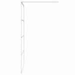 Walk-in Shower Wall White 100x195 cm Clear ESG Glass 152142
