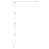 Walk-in Shower Wall White 100x195 cm Clear ESG Glass 152142
