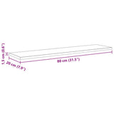 Bookshelf Board 3-Tier 4 pcs 80 x 20 x 1.5 cm Engineered Wood 875058