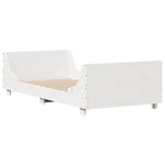ZNTS Bed Frame without Mattress White 90x200 cm Solid Wood Pine 850777