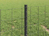 Welded Wire Fence 10 x 0.4 m PVC-Coated Steel Grey Mesh 3336078