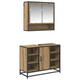 Bathroom Furniture Set 2 pcs Artisan Oak Engineered Wood 3402528