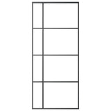 Sliding Door ESG Glass and Aluminium 90x205 cm Black 151682