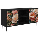 TV Cabinet BORNE 102 x 33 x 51 cm Black Oak Engineered Wood 8007056