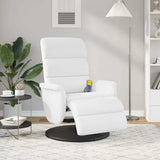 Recliner Chair with Footrest White 98 x 71 x 106 cm PU 42018590