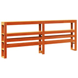 Headboard with Shelves Wax Brown 180 cm Solid Wood Pine 850877
