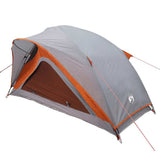 Camping Tent 1-Person Grey and Orange Waterproof 4009544