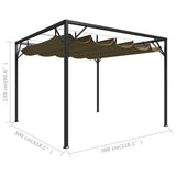 Garden Gazebo with Retractable Roof 3x3 m Taupe 180 g/m 312220