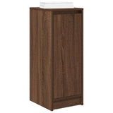 Shoe Cabinet Brown Oak 29.5x34x76 cm Engineered Wood 861865