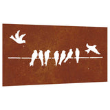 Garden Wall Decoration 105x55 cm Corten Steel Bird Design 824496