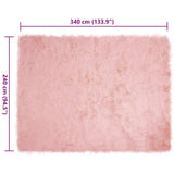 Faux Sheepskin Rug TAFALLA Pink 240 x 340 cm Polyester 42021552