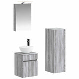 Bathroom Furniture Set 4 pcs Grey Sonoma 3407460