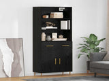 Highboard Black Oak 69.5 x 34 x 180 cm Engineered Wood 3416100