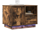 Bedside Cabinet with Drawer 2 pcs Smoked Oak 50 x 34.5 x 50 cm 869587