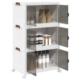 Stackable Storage Box with Wheels 3-Tier 75 L 64x39.5x110.5 cm 4012370