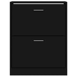 Shoe Cabinet Black 63x24x81 cm Engineered Wood 342558