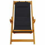 Beach Chair with Cushion 2 pcs Brown x x Solid Acacia wood 3325140