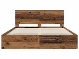 Bed Frame with Headboard Old Wood 140 x 190 cm Solid Pine Wood 3411017