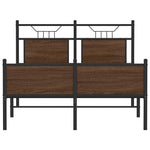 Bed Frame without Mattress Brown Oak 120x200 cm Engineered Wood 4107032