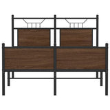 Bed Frame without Mattress Brown Oak 120x200 cm Engineered Wood 4107032