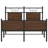 Bed Frame without Mattress Brown Oak 120x200 cm Engineered Wood 4107032