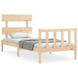Bed Frame without Mattress Small Single Solid Wood Pine 3193231