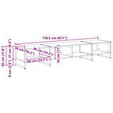 TV Cabinet Old Wood 170.5 x 36 x 30.5 cm Engineered Wood 886520