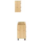 Cabinet SKI 8 pcs Honey Brown Solid Pine Wood 3392651