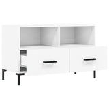TV Cabinet White 80x36x50 cm Engineered Wood 828972