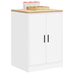 ZNTS Garage Storage Cabinet White 60x51x85 cm Solid Wood Pine 860571