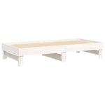 ZNTS Pull-out Day Bed without Mattress White 2x cm 823395