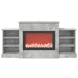 Electric Fireplace Concrete 140 x 30 x 67 cm Engineered wood 8021146