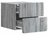 Wall-Mounted Bedside Cabinet 2 pcs Grey Sonoma Engineered Wood 898308