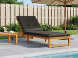 Sunlounger Cushion GEMERT 100% Polyester Anthracite 947349