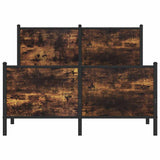 Metal Bed Frame without Mattress Smoked Oak 120x190 cm Small Double 4007682