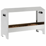 Chicken Feeding Trough Silver 81 x 32 x 53.5 cm 874620
