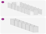 Raised Garden Bed Silver 480 x 40 x 55 cm galvanized 8006291