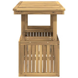 Garden Coffee Table Solid Acacia Wood Height Adjustable White 901707