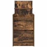Bedside Cabinet with 2 Drawers Smoked Oak 38x34x80 cm 861363