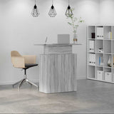 Reception Desk Grey Sonoma 100x40x104 cm Engineered Wood 859056