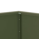 Planter 2 pcs Olive Green 100 x 100 x 80 cm Steel 884031