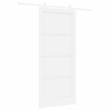 Sliding Door ORKDAL White 93 x 211 cm Solid Pine Wood 3333405