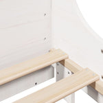 ZNTS Bed Frame without Mattress White 200x200 cm Solid Wood Pine 3323756