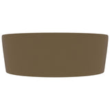 Luxury Wash Basin with Overflow Matt Cream 36x13 cm Ceramic 147040
