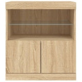 Sideboard with LED Lights Sonoma Oak 60x37x67 cm 836653